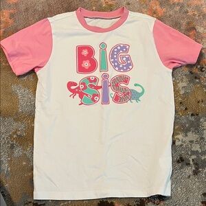 Big Sis Pink and White Kids T-Shirt